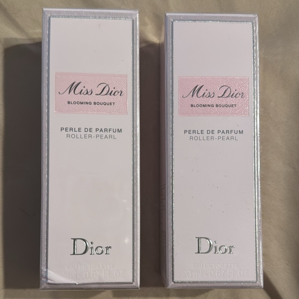 Set of 2 Dior Miss Dior Blooming Bouquet Roller-Pearl in Pink and Silver